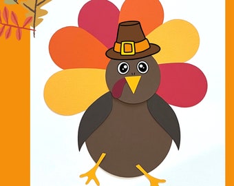 PRINTABLE Thanksgiving Turkey craft| |Fall craftTurkey craft| Toddler craft| Preschool Craft |Fall activities for Kids