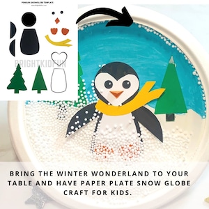 Snow globe Printable Template - craft for kids