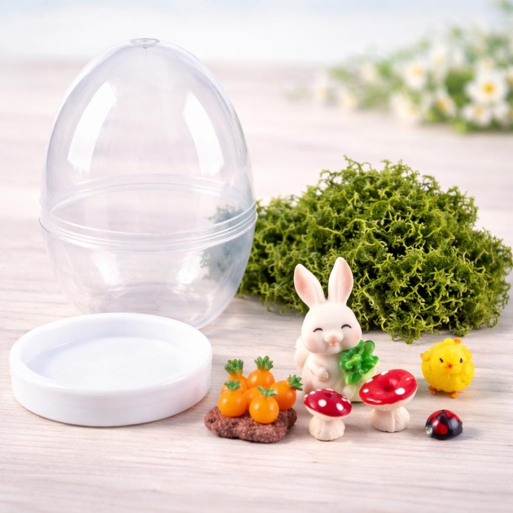 Easter Egg Shaped Craft Kit | Bunny Terrarium Craft | DIY Easter Craft ...