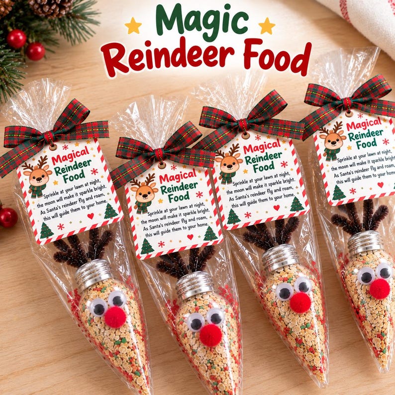 Paper Bag Roodof Magic Reindeer Food Favors, Christmas Eve Tradition for Kids, Rudolph ...