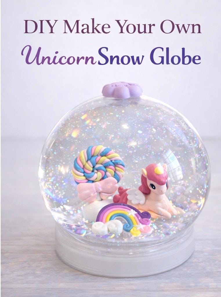 DIY Unicorn Snow Globe Kit for Kids Make Your Own Glitter Snow Globe…