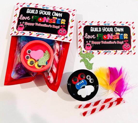 Build Your Own LOVE MONSTER/ Valentine Favors/ Valentine Playdoh
