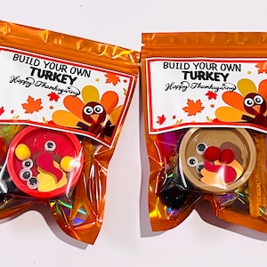 BUILD your own Turkey/ Mini playdoh favors/ Thanksgiving class gifts