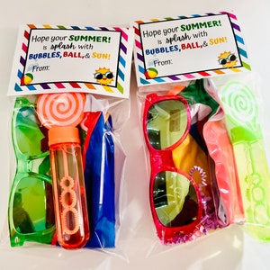 End of School year favors/ Summer Party favors/ Last day of school gifts