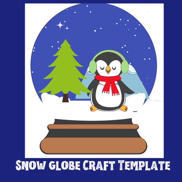 Snow globe Printable Template| winter craft for Kids| Preschool craft