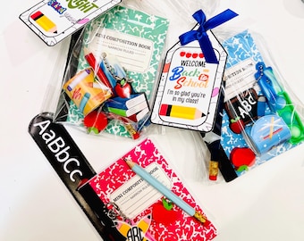 Personalized Back to School Gift Set: Mini Notepad, Pencil & Keychain