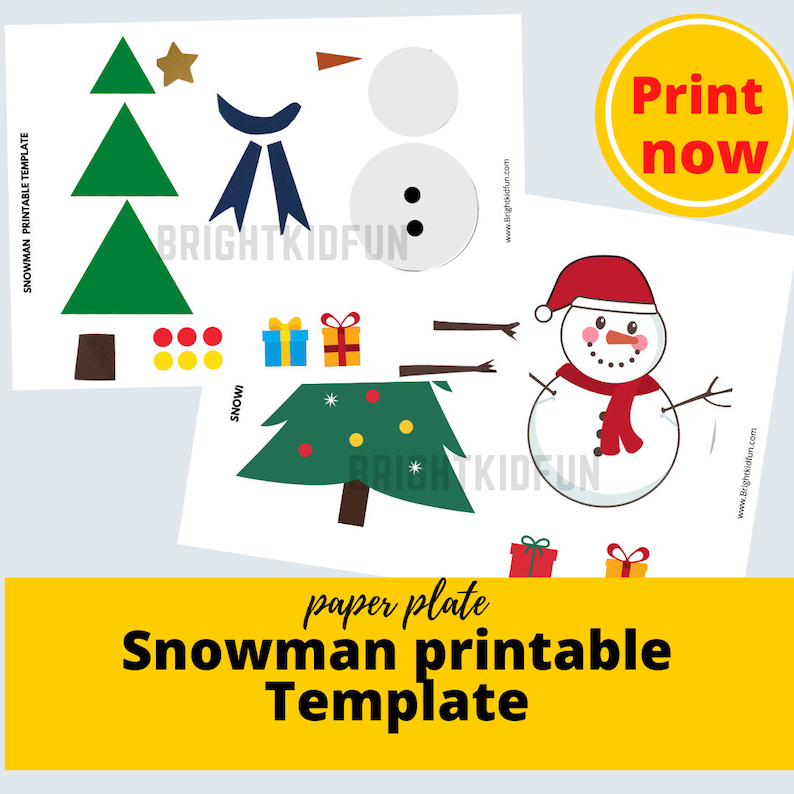 Snow Globe Printable Template Craft for Kids Etsy