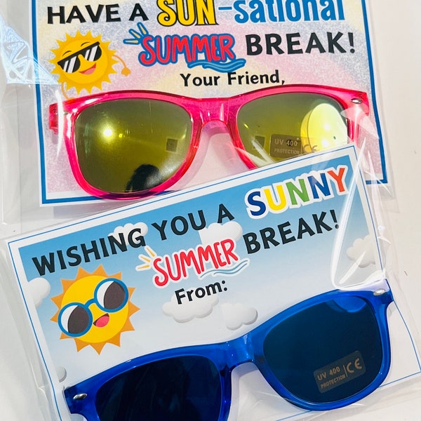 End of School year Gift for Students| Kids Sunglass Favors| End of the Year Class Gift, End of School Favors