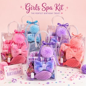 Girls Birthday Spa Gift Bag | Kids Spa Party Favor | Spa Birthday Gift Set | Pamper Kit for Girls | Sleepover Party Favor