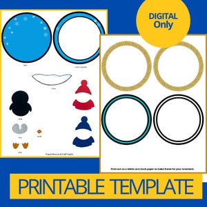 Ornament Mason Jar Lid PRINTABLE TEMPLATE| Christmas Activity ...