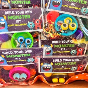 Halloween MONSTER Kit| Build Your Own Monster| Halloween Classroom Treat Favor