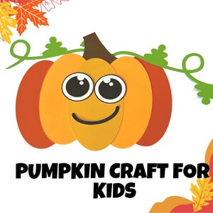 PUMPKIN Craft for kids| Thanksgiving craft activity kids| DIY kids craft| Fall craft kit| Preschool craft kit| Pumpkin paper craft
