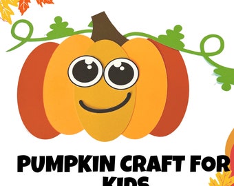 PUMPKIN Craft for kids| Thanksgiving craft activity kids| DIY kids craft| Fall craft kit| Preschool craft kit| Pumpkin paper craft