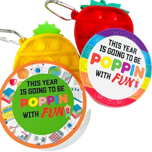 POPPIT BACK To SCHOOL - Classroom gifts| Popit Classroom favors| Popit keychains|Back To School Class gift| Welcome student gifts