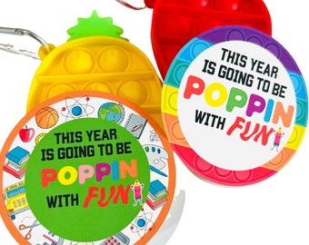 POPPIT BACK To SCHOOL - Classroom gifts| Popit Classroom favors| Popit keychains|Back To School Class gift| Welcome student gifts