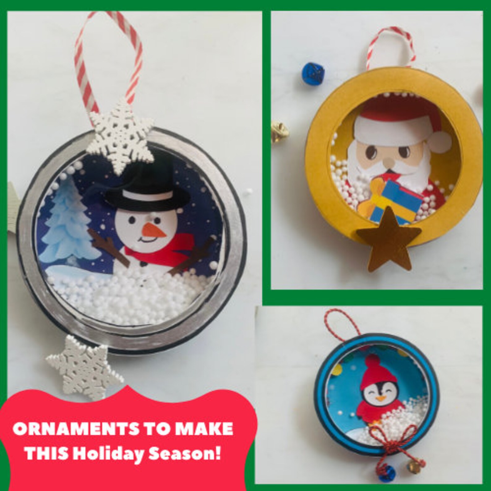 Ornament Mason Jar Lid PRINTABLE TEMPLATE Christmas Activity Christmas ...
