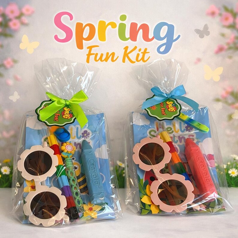 Hello Spring Kids Gift Set | Spring Party Favor Bag | Kids Goodie Bag ...