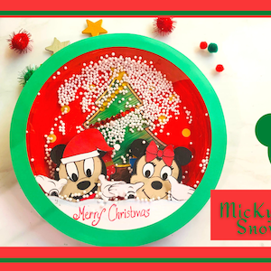 Micky Minnie Snow Globe Template| INSTANT DOWNLOAD