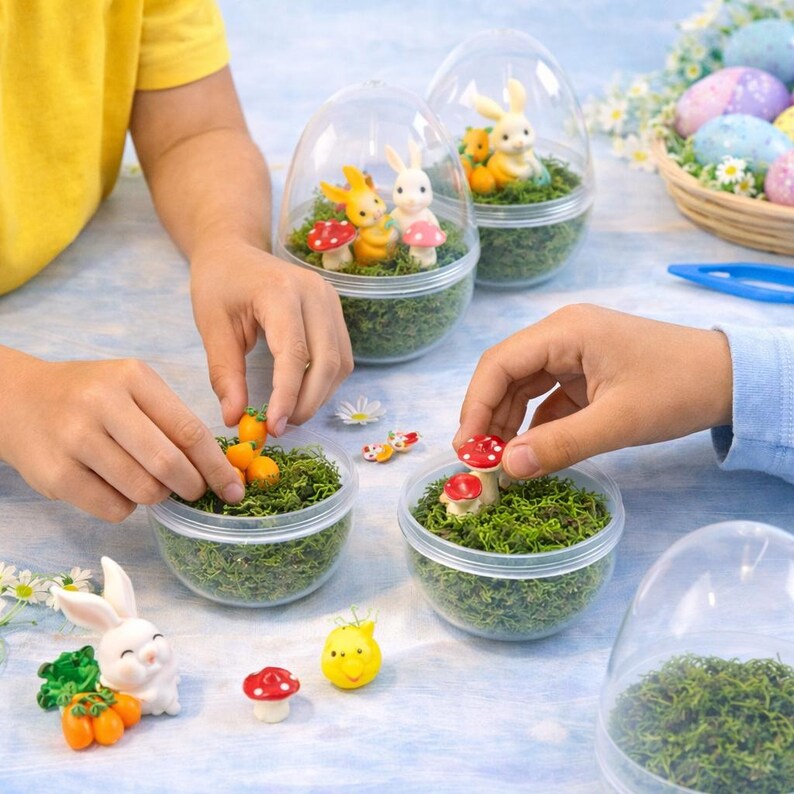 Easter Egg Shaped Craft Kit | Bunny Terrarium Craft | DIY Easter Craft ...