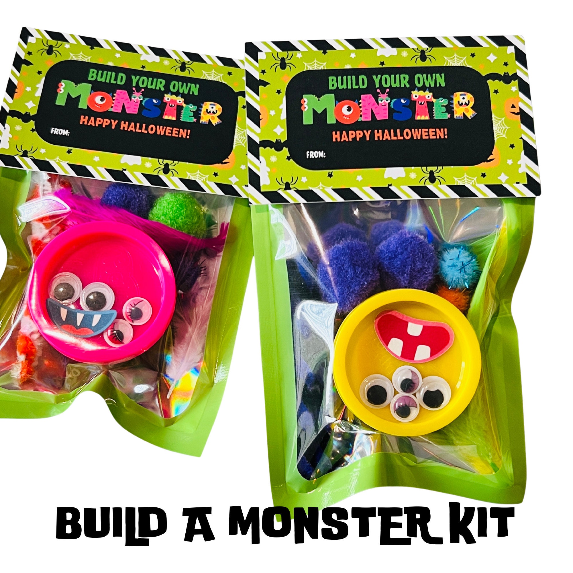 Build Your Own Monster Kit| Halloween MONSTER Kit | Play Doh Favors ...