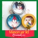 Ornament Mason Jar Lid PRINTABLE TEMPLATE Christmas Activity Christmas ...