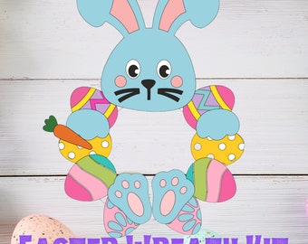Easter Bunny Wreath Kit| Kids Paper Craft Kit