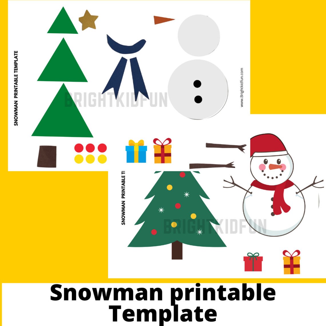 Snow Globe Printable Template Craft for Kids Etsy
