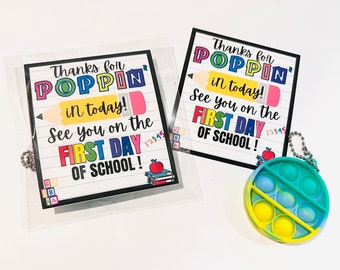Back To School Student Gifts| Mini PoP it keychain gift |Teacher Student Gifts| Open House Gifts|  First Day of School gifts