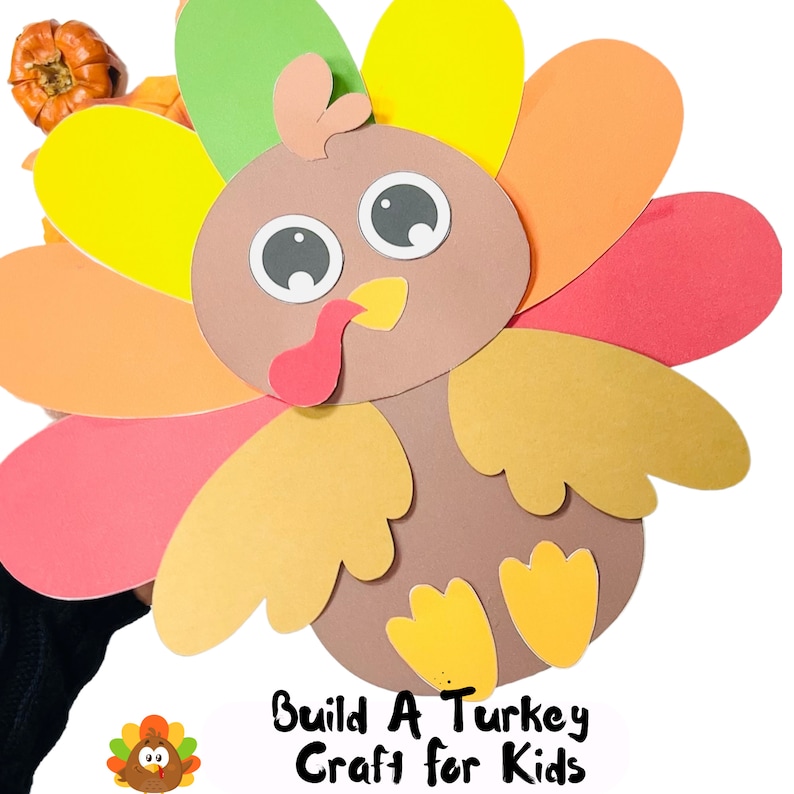 Build a Turkey Printable Craft for Kids Thanksgiving Fall Etsy Build a Turkey Printable Craft for Kids Thanksgiving Fall Etsy