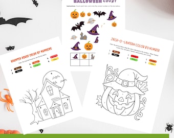 HALLOWEEN ACTIVITIES PRINTABLE| Halloween Activity Bundle| Printable Halloween Worksheet For Kids