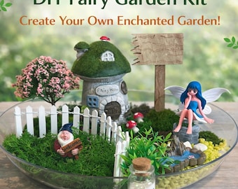Fairy Garden DIY Kit for Kids /Miniature Fairy Garden Craft Kit / Easter Basket Gift / Birthday Activity Set