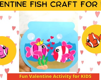 子供向けバレンタイン魚クラフト