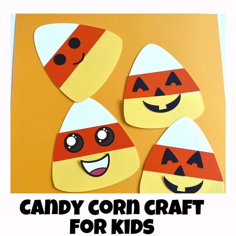 Candy Corn Craft for Kids SET of 4 CANDY CORN Fall Crafts for Kids ...