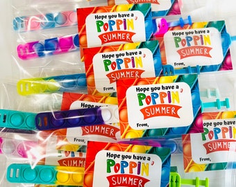 End of School Classroom Gifts| Pop it Bracelet Classroom gifts| End oF School Student gifts| Summer Party gifts