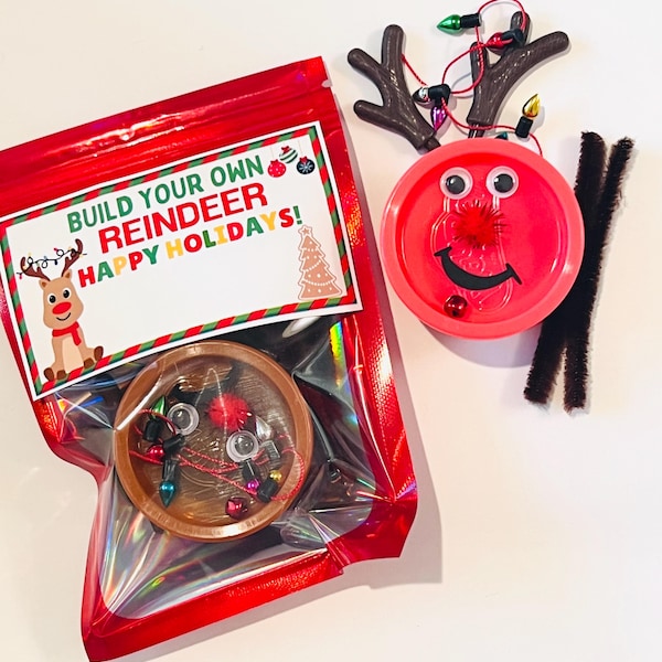 Build Your Mini Reindeer playdoh kit/ Christmas playdoh kits