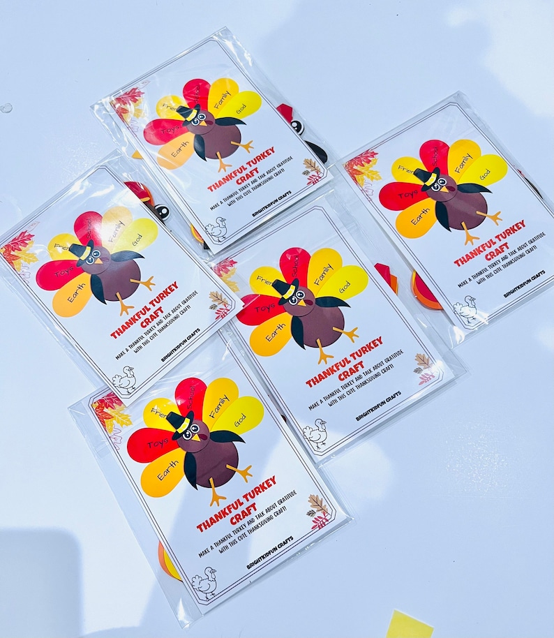 Turkey Paper Craft Kit| Thanksgiving Craft Activity| DIY Kids Craft ...