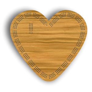 Tabuleiro de Cribbage em forma de coração – Arquivo digital
