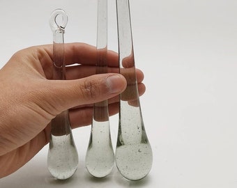 Blown glass drops set
