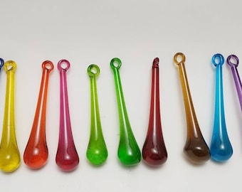 Blown glass drops set