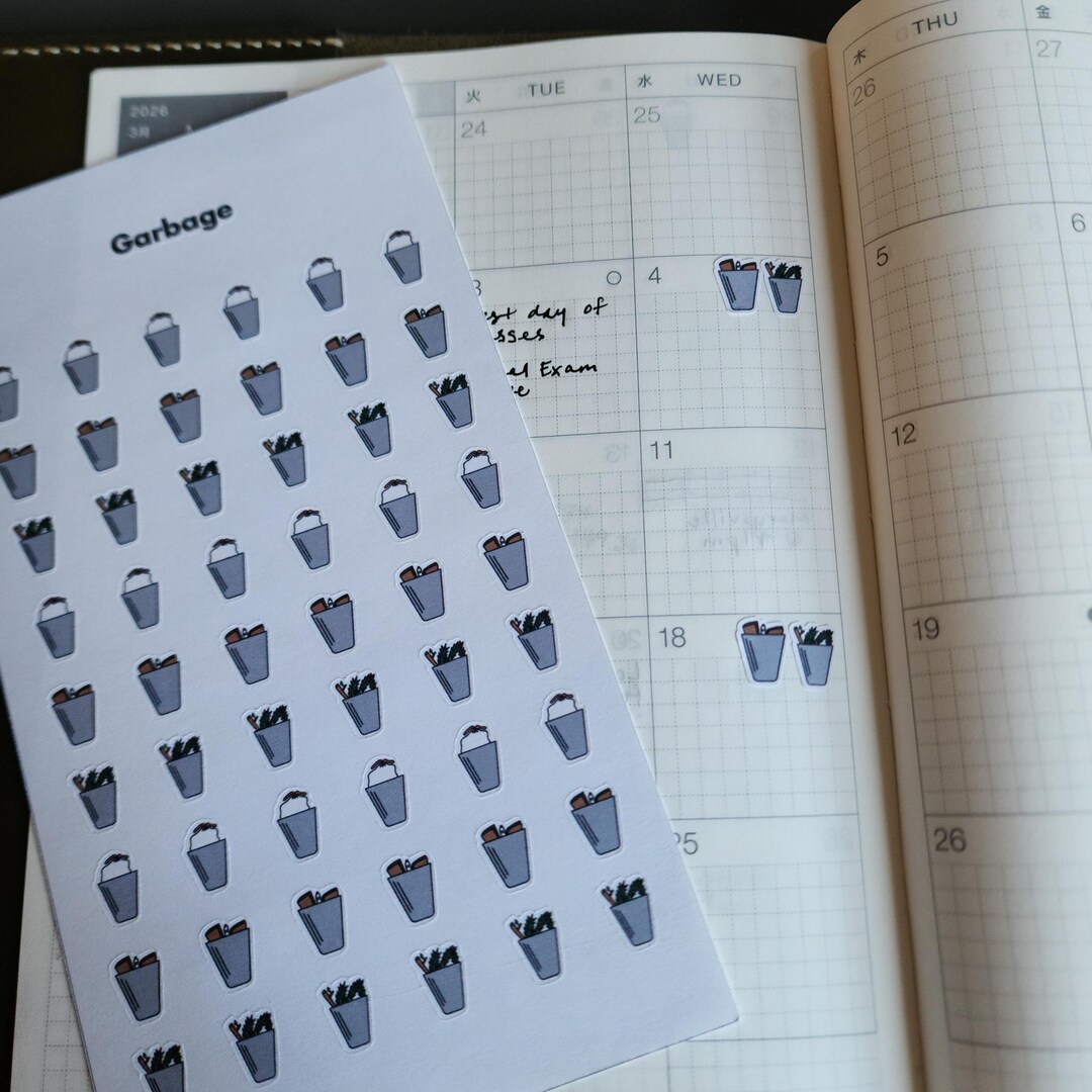 Garbage Sticker Sheet | Recycle | Green Waste Stickers - Etsy