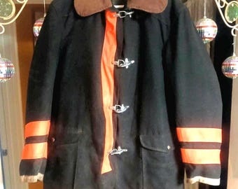 Vintage Clemson, SC Fireman's Turnout Coat Made by Globe Firehouse Collectible Firefighter Jacket