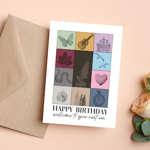 Printable Eras Birthday Card | Digital Taylor Download | Greeting Card | Taylor Swiftie Merch | Swiftie Gift | Eras Tour Poster