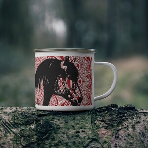 Taza de caballo Mandala Pony, taza de fogata de esmalte - Regalo de café, taza de caballo
