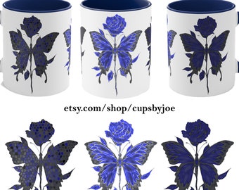 Cup Of Roses Coffee mug, artistic Roses art Coffee Mug, Floral rose Coffee Mug, Coffee Love Coffee cup mug gift Accent Coffee Mug