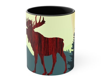 Call Of the Wild Coffee Mug coffee mountain Country art Coffee mug, Moose Coffee Mug