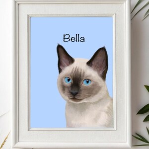 Personalized Digital Pet Portraits from photo digital file in JPG PNG format Dog and Cat painting
