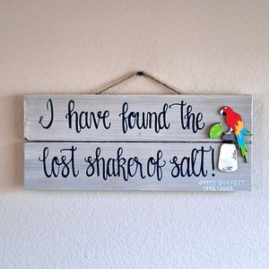 Jimmy Buffett, Song Lyric Sign, Margaritaville, Lost Shaker Of Salt, Parrothead Sign, Kitchen Sign, Song Lyric Art, Hand Painted Pallet