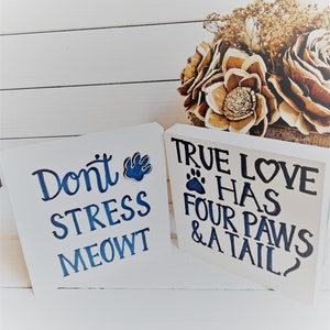 Hand Painted Mini Pet Sign: Tiered Tray Decor