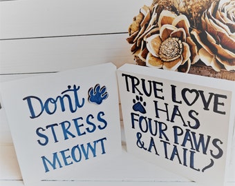 Hand Painted Mini Pet Sign: Tiered Tray Decor