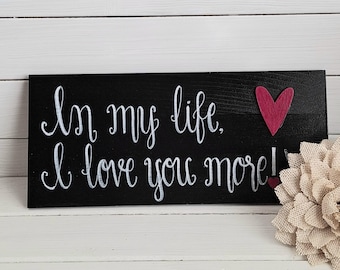 Beatles Song Lyric Art, Hand Painted Wood Sign